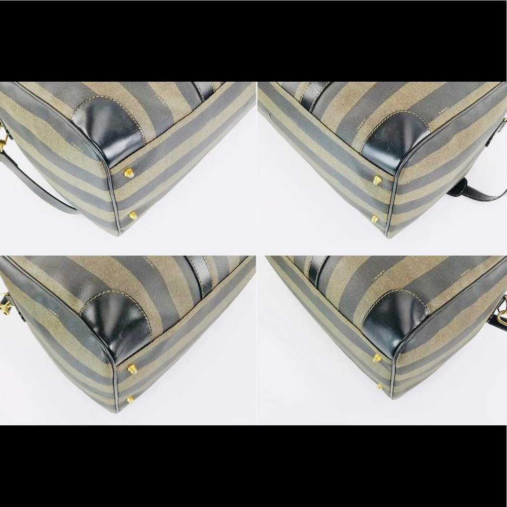 ‼️FENDI Black Beige Canvas Duffel Bag - Picture 3 of 8